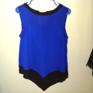 Beautiful blue and black top